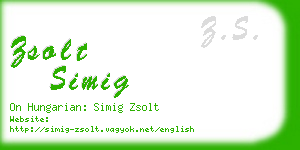 zsolt simig business card